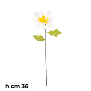 Flor papel Margarida Branca 36