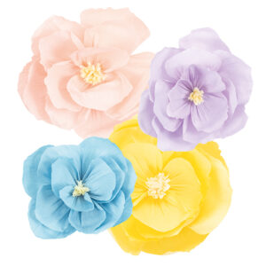 Flores Papel Crepe Cor Pastel 35 e 25