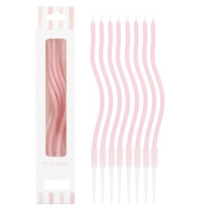 Vela Ondulada Rosa Claro