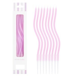 Vela Ondulada Rosa Malva