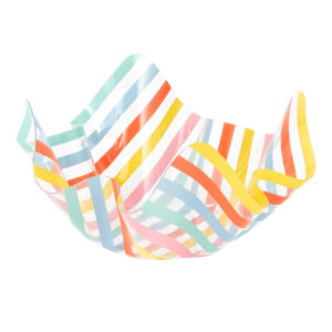 Taça Plástico Riscas cores Sortidas Grande