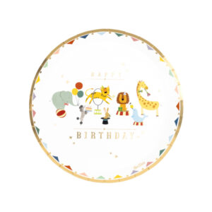 Pratos Papel Circus Happy Birthday 21cm