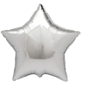 Balão Foil Estrela cor Prata 19