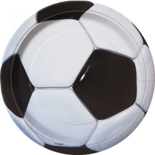 BUN27305 Pratos Papel Redondo Bola Futebol 22