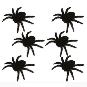 Saco 6 Aranhas Plástico 7cm