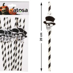 Palhinhas papel 25cm Caveiras
