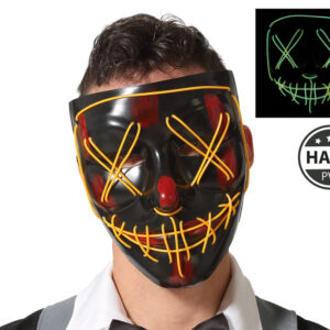 Máscara PVC Halloween Luz Laranja