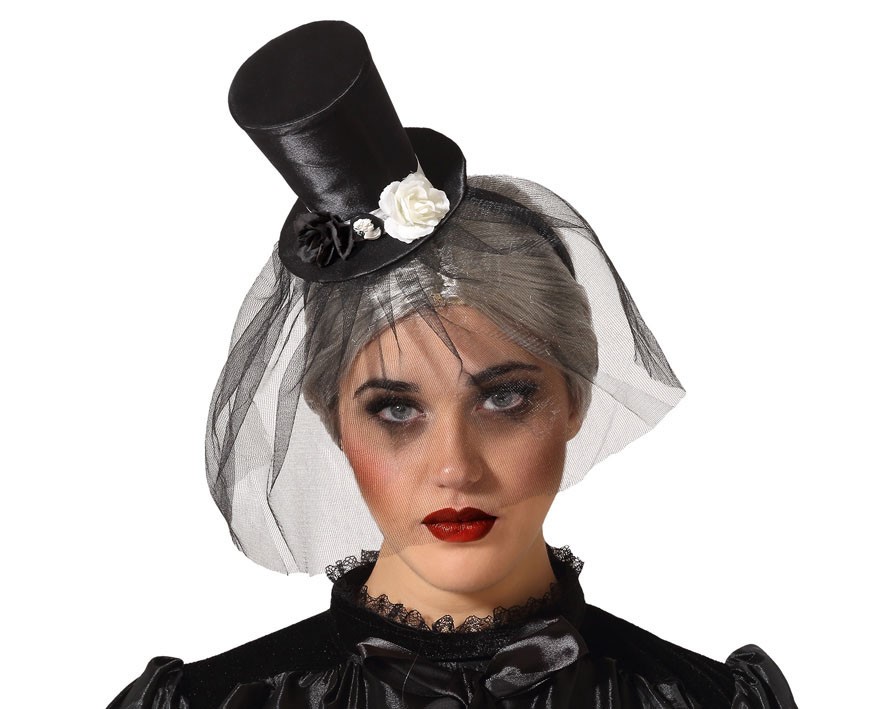 C66657 Bandolete Noiva Chapéu Preto