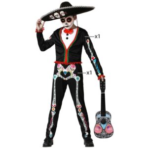 Fato Esqueleto Mexicano menino Tamanho 10/12