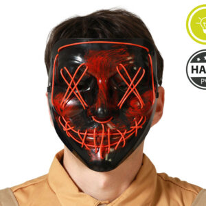 Máscara PVC Halloween Luz Vermelha