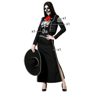 Fato Esqueleto Mexicano Mulher XS/S
